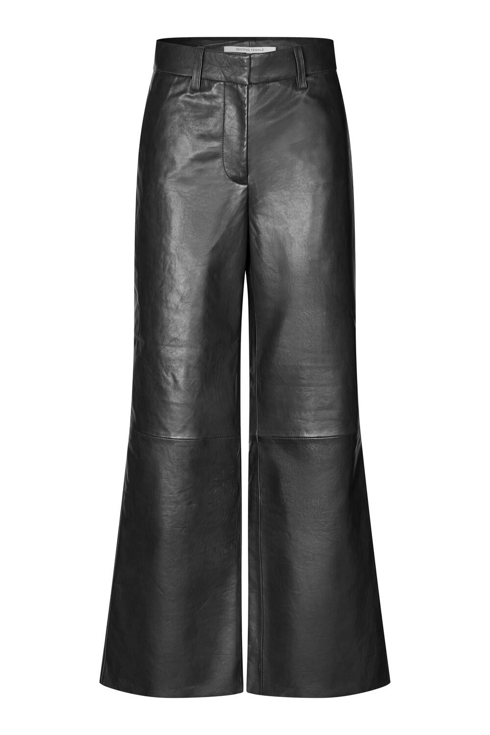 Letho Simple læderbukser – Black